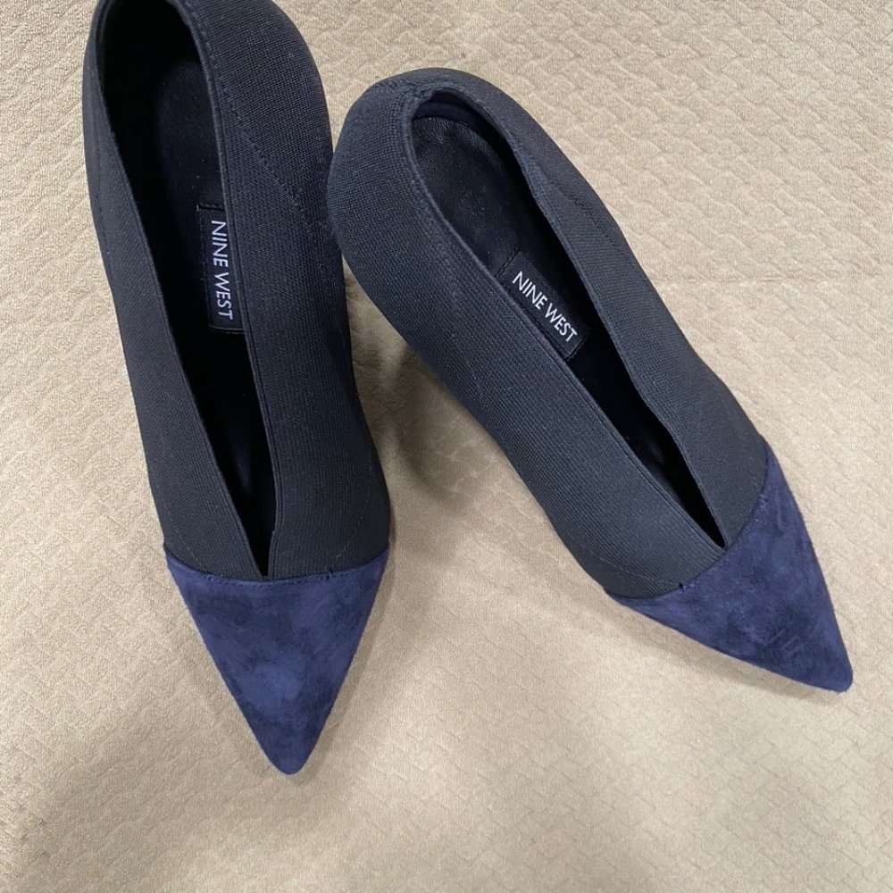Nine West - Suede Pointed Toe and Wedge Heel Espadrille